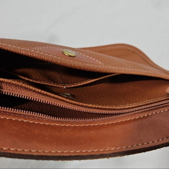 Dooney Bourke Vintage Satchel Dome Bag Navy Blue Pebble Grain Leather Purse Tote - Picture 8 of 16